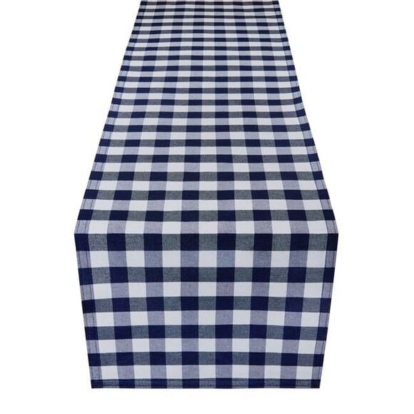 Achim Buffalo Check Reversible Table Runner - Navy - 13 x 48 in. - Picture 1 of 1
